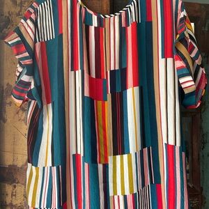 Stripe short sleeve top